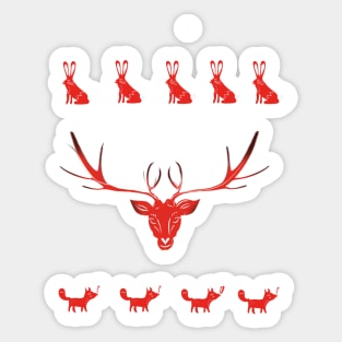 Reindeer Pattern Sticker